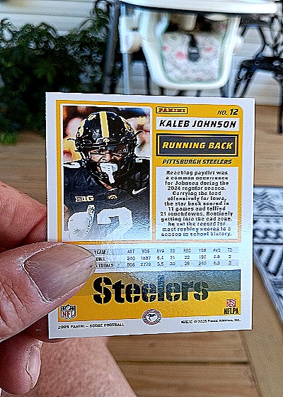 2023 Panini Score Football #12 Kaleb Johnson — back