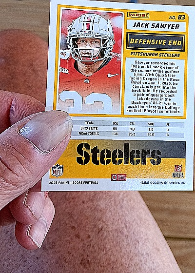 2025 Panini Score #83 Jack Sawyer — front