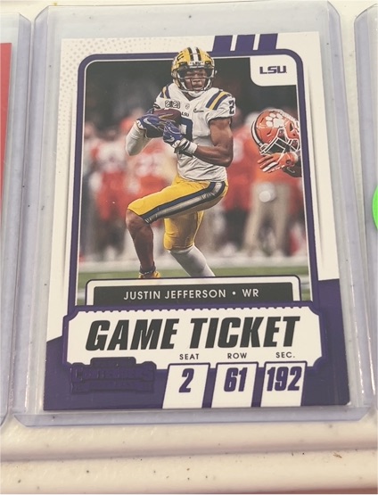 2021 Panini Contenders Draft Picks #30 Justin Jefferson — front