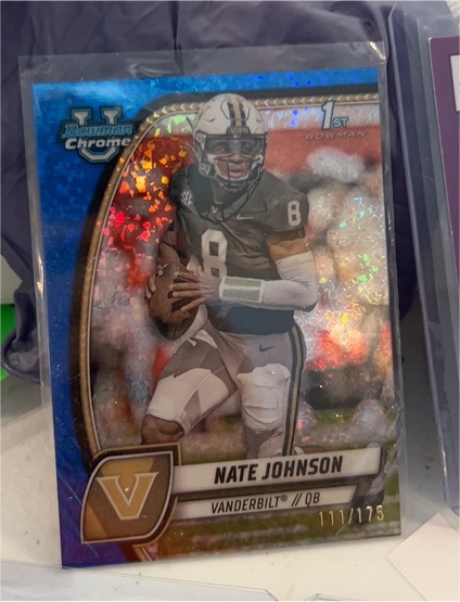 2024 Bowman Chrome University #135 Nate Johnson — front