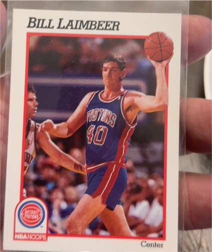 1991-92 NBA Hoops #63 Bill Laimbeer — front
