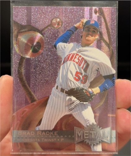 1996 Metal Universe #81 Brad Radke — front