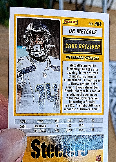 2024 Panini Score #264 DK Metcalf — back