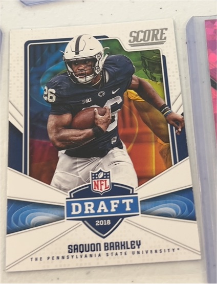 2018 Score NFL Draft #6 Saquon Barkley — front