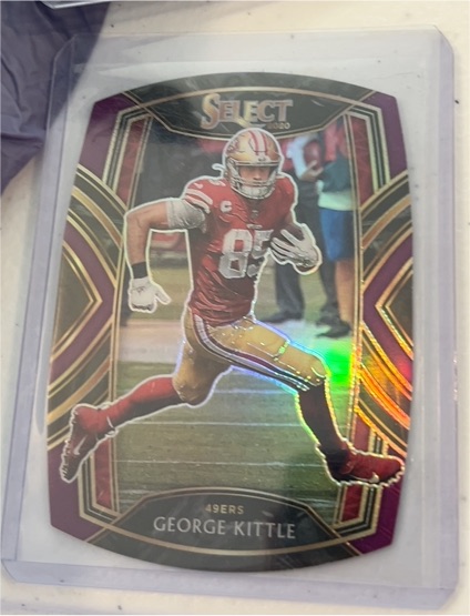 2020 Panini Select Club Level Purple Prizm Die Cut #206 George Kittle — front