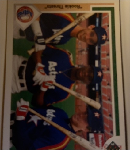 1991 Upper Deck #702 Rookie Threats Jeff Bagwell, Luis Gonzalez, Karl Rhodes — front