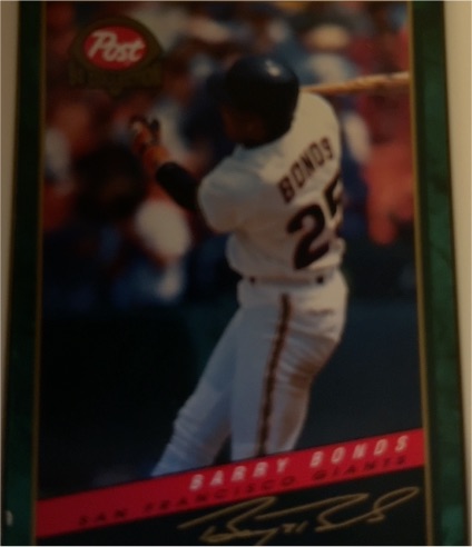 1994 Post Cereal #11 Barry Bonds — front