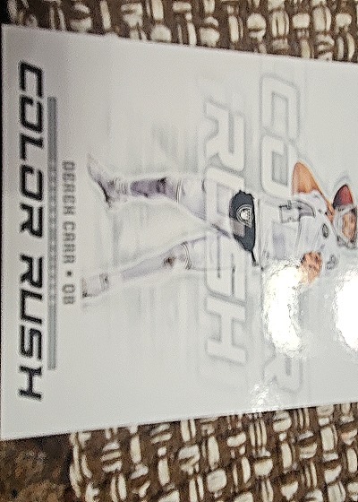 2018 Score #20 Derek Carr Raiders Color Rush — front