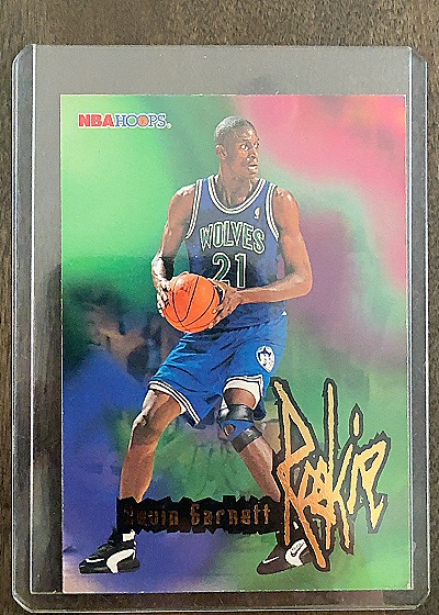 1995-96 NBA Hoops #272 Kevin Garnett Rookie Card — front