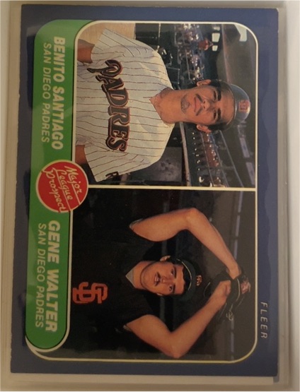 1986 Fleer #644 Benito Santiago / Gene Walter — front