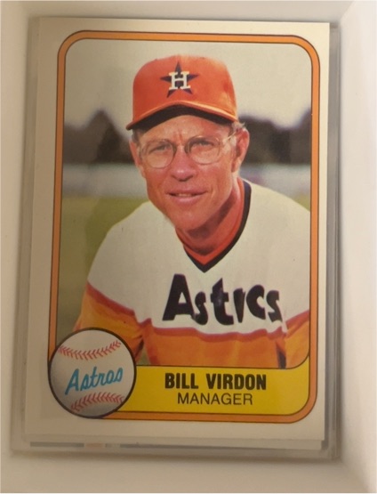 1981 Fleer #61 Bill Virdon Houston Astros — front