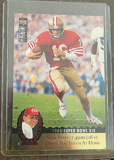 1995 Upper Deck Collector's Choice #MT8 Joe Montana Trilogy — front