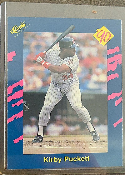 1990 Classic Blue #28 Kirby Puckett Minnesota Twins — front