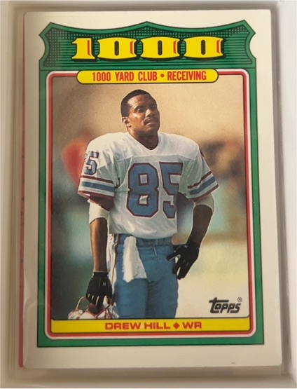 1988 Topps 1000 Yard Club #7 Drew Hill — front