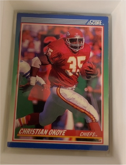 1990 Score #2 Christian Okoye — front