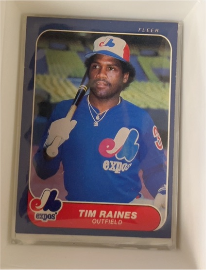 1986 Fleer #256 Tim Raines — front