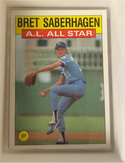 1986 Topps #720 Bret Saberhagen — front