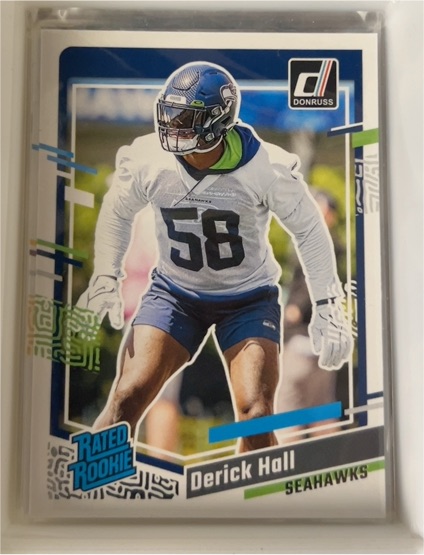 2023 Panini Donruss #388 Derick Hall Rated Rookie Seattle Seahawks — front