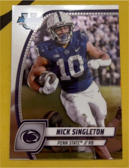 2024 Bowman University Chrome #188 Nick Singleton — front