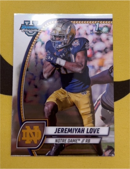 2024 Bowman University Chrome #100 Jeremiyah Love — front