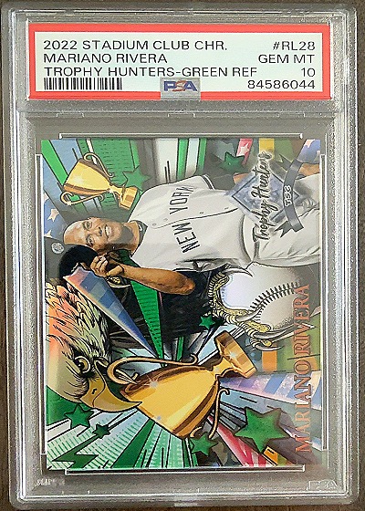 2022 Topps Stadium Club Chrome #RL28 Mariano Rivera Trophy Hunters Green Ref — front