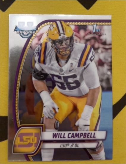 2024 Bowman University Chrome #181 Will Campbell — front