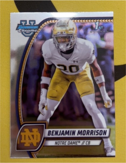 2024 Bowman University Chrome #20 Benjamin Morrison — front