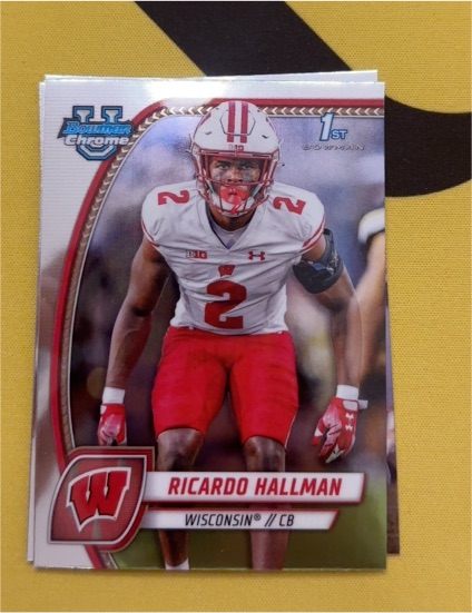 2024 Bowman University Chrome #152 Ricardo Hallman — front