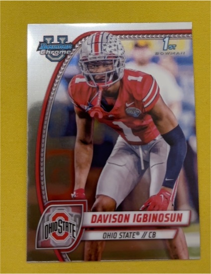 2024 Bowman University Chrome #54 Davison Igbinosun — front