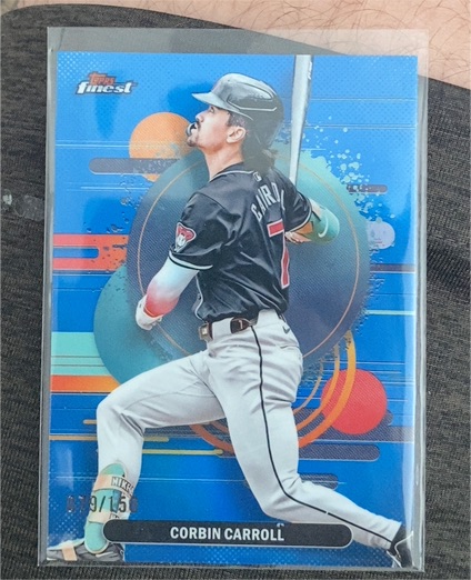 2025 Topps Finest Corbin Carroll Blue Refractor — front