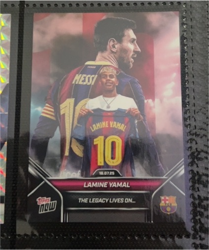 2025 Topps Now #002 Lamine Yamal The Legacy Lives On — front