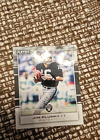 1991 Playoff Football Jim Plunkett Raiders — front