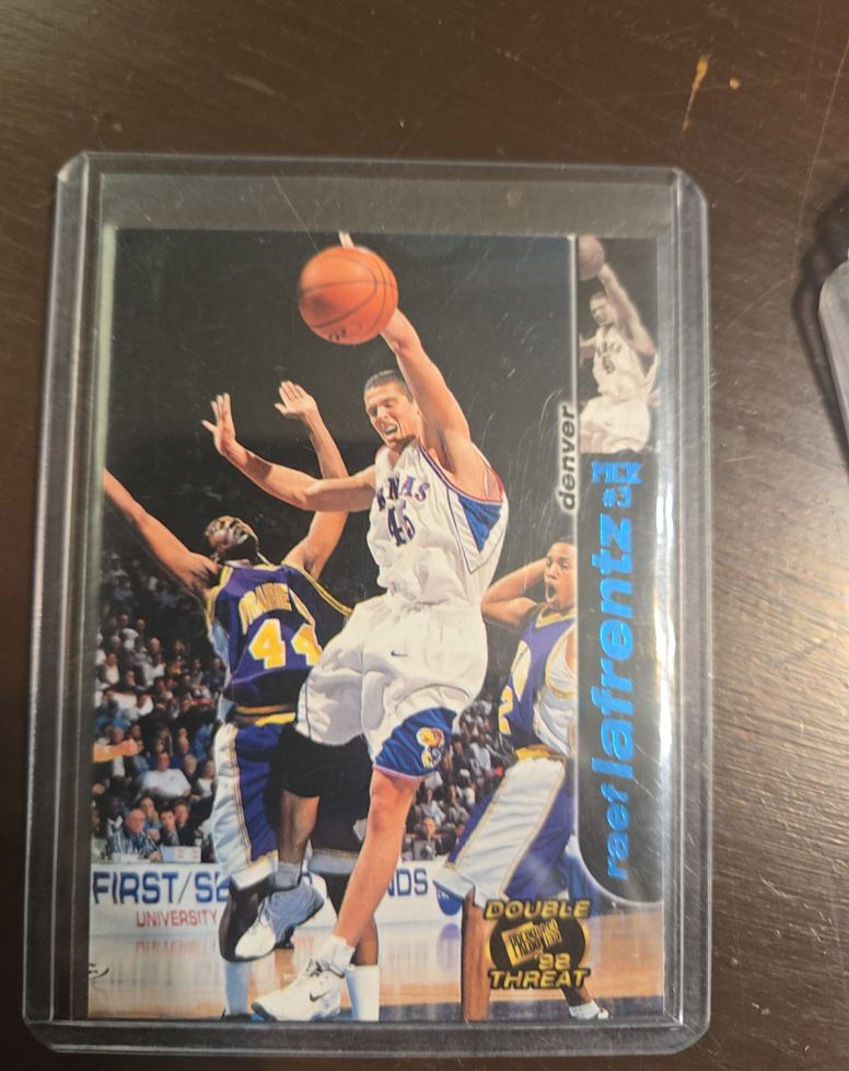 1998 Press Pass Double Threat #3 Raef LaFrentz — front