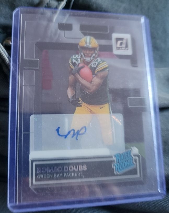 2022 Panini Clearly Donruss #85 Romeo Doubs Rated Rookie Auto — front