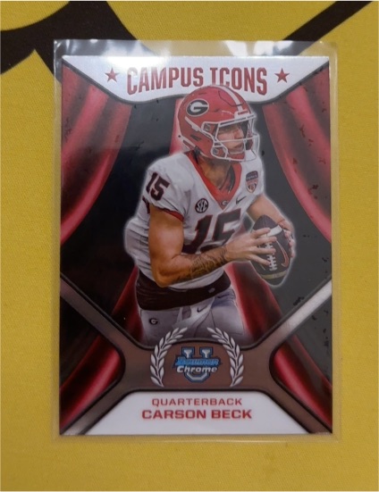 2024 Bowman University Chrome #CI-1 Carson Beck Campus Icons — front