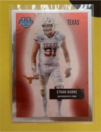 2024 Bowman University Chrome #55B-28 Ethan Burke — front