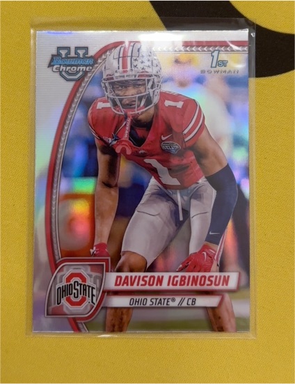 2024 Bowman University Chrome #54 Davison Igbinosun — front