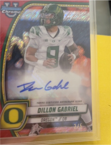 2024 Bowman University Chrome #PA-DGA Dillon Gabriel — front