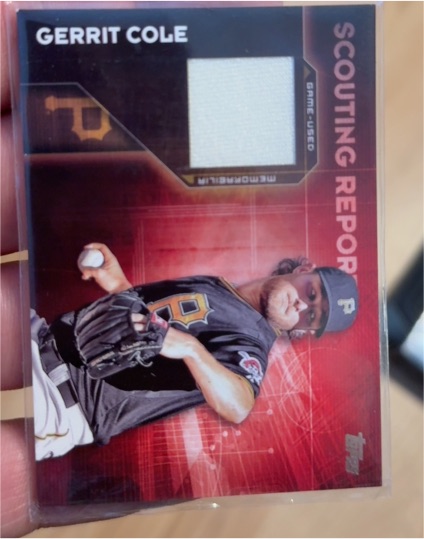 2016 Topps Scouting Report Relics #SRRGC Gerrit Cole — front