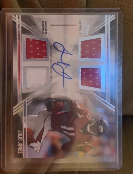 2014 Topps Prime Level V Quad Prime Patch Autograph #PV-JJ Julio Jones — front