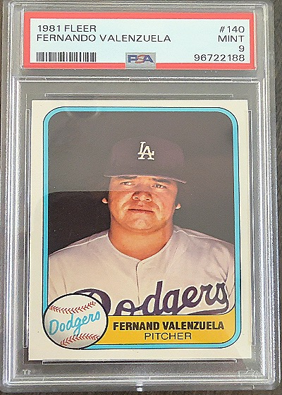 1981 Fleer #140 Fernando Valenzuela Rookie — front