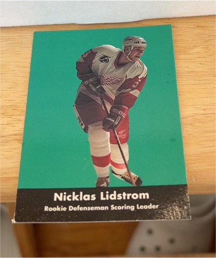 1991-92 Parkhurst #445 Nicklas Lidstrom Rookie Scoring Leader — front