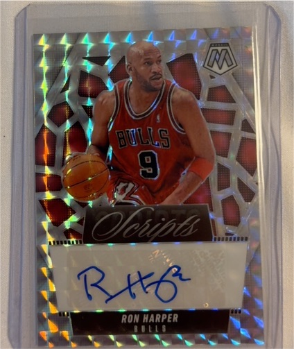 2024-25 Panini Mosaic Scripts Silver Prizm #MS-RON Ron Harper — front