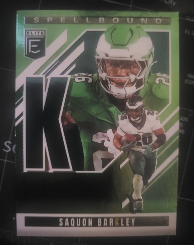 2025 Panini Donruss Elite Spellbound K Saquon Barkley — front