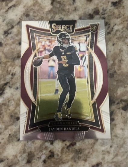 2024 Panini Select #26 Jayden Daniels Concourse Silver Prizm Rookie Card — front