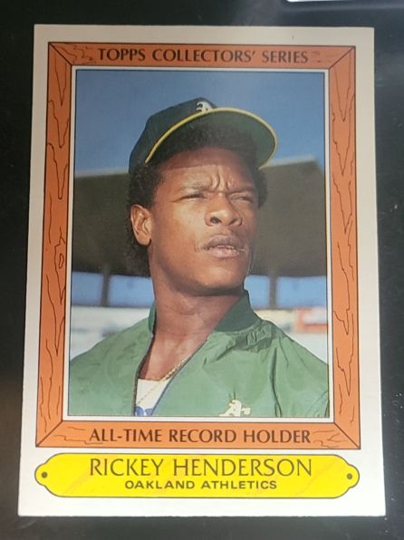 1985 Topps Collectors' Series #17 Rickey Henderson — front