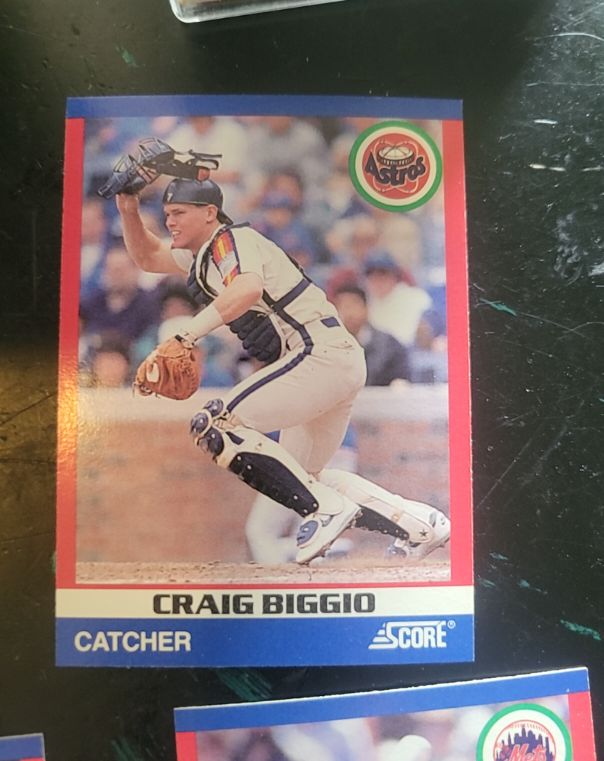 1991 Score 100 Superstars #55 Craig Biggio — front