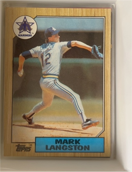 1987 Topps #215 Mark Langston — front