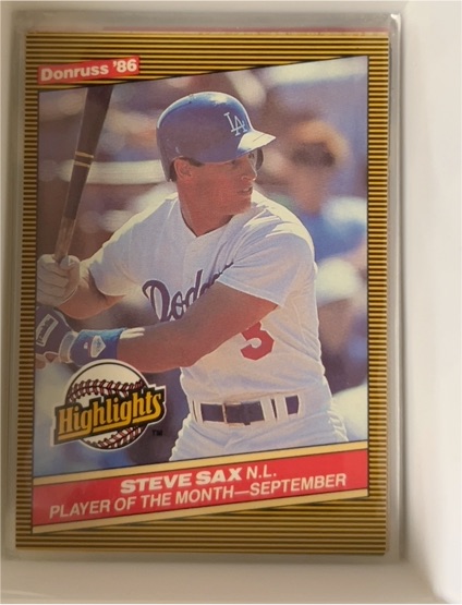 1986 Donruss Highlights #50 Steve Sax — front