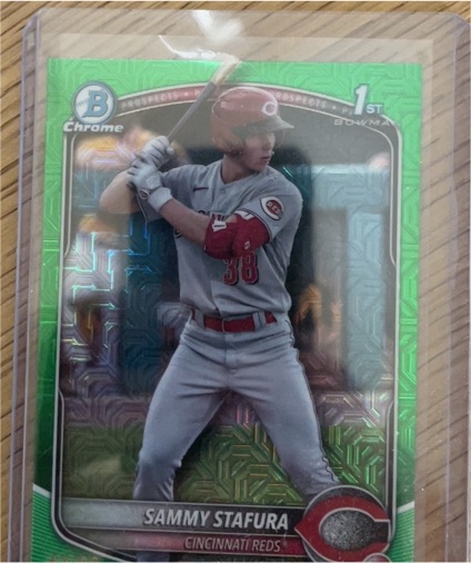2025 Bowman Chrome #BCP-100 Sammy Stafura — front